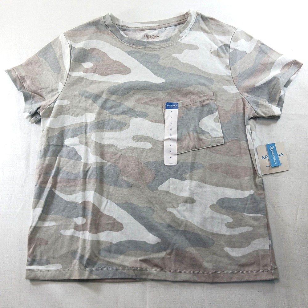 Arizona Jean Co Mens Medium Light Camo Semi-Fit Pocket Tee Short Sleeve T-Shirt